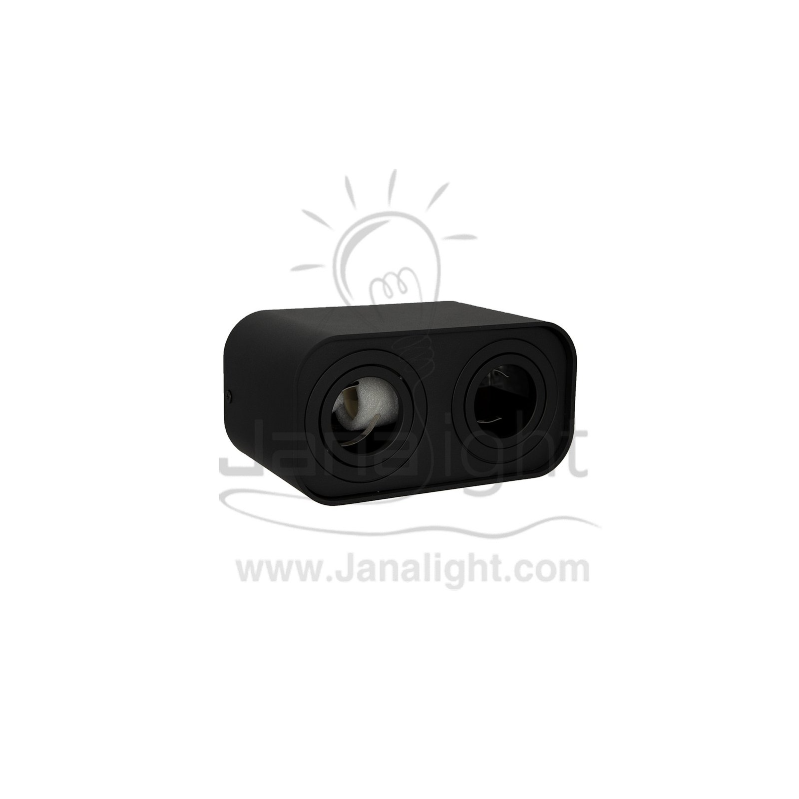 فريم سبوت سلندر متحرك مربع مجوز فلات اسود فارغ Jp L180 Cylinder Downlight Moving Square Double Flat Black